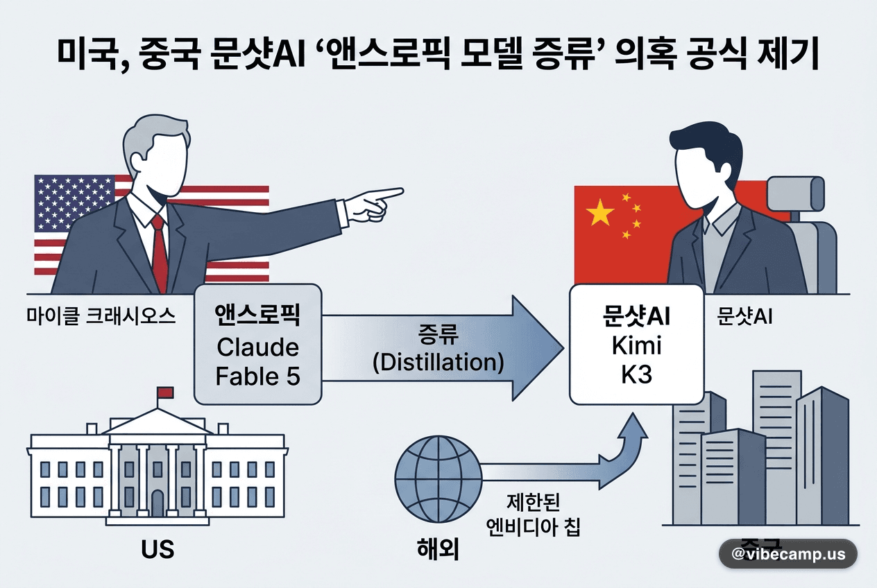美, 중국 문샷AI '앤스로픽 모델 증류' 의혹 공식 제기
