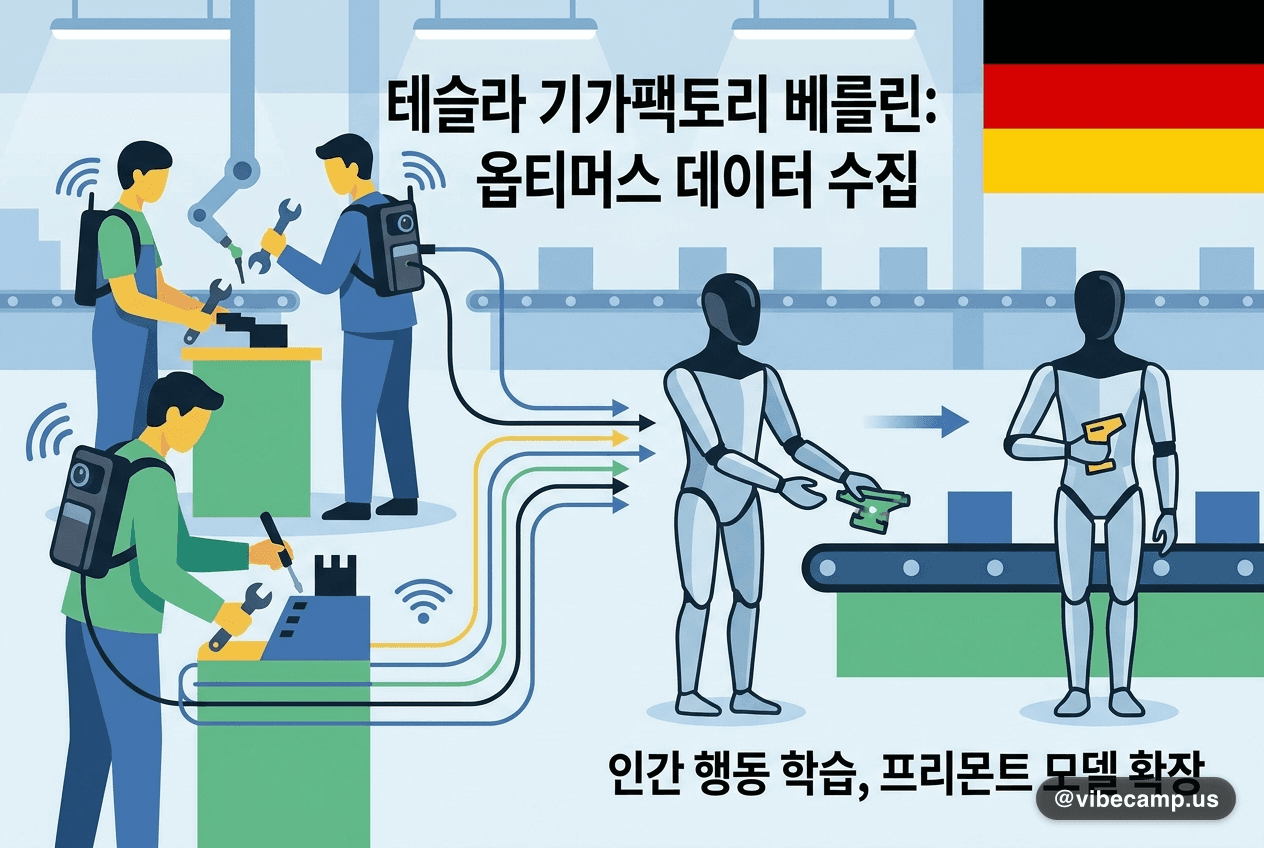 테슬라, 독일 기가팩토리 직원 동작으로 옵티머스 학습