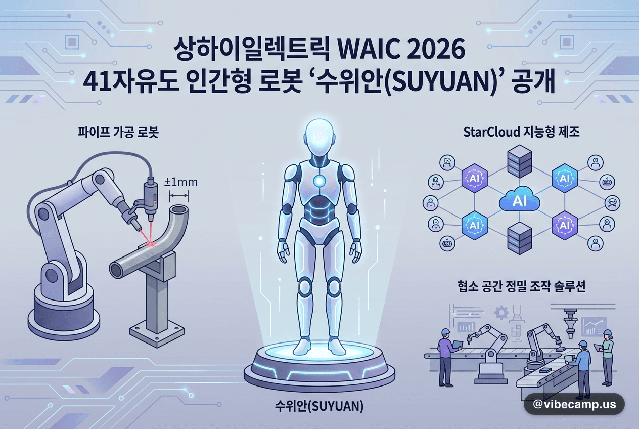 상하이일렉트릭, WAIC서 41자유도 인간형 로봇 '수위안' 공개