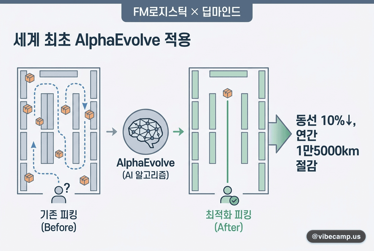FM로지스틱, 딥마인드 AlphaEvolve로 피킹 동선 10%↓