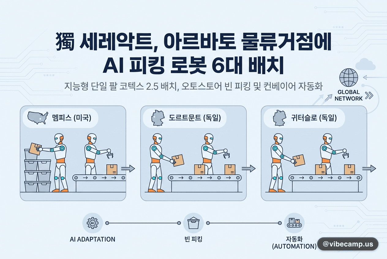 獨 세레악트, 아르바토 물류거점에 AI 피킹 로봇 6대 배치