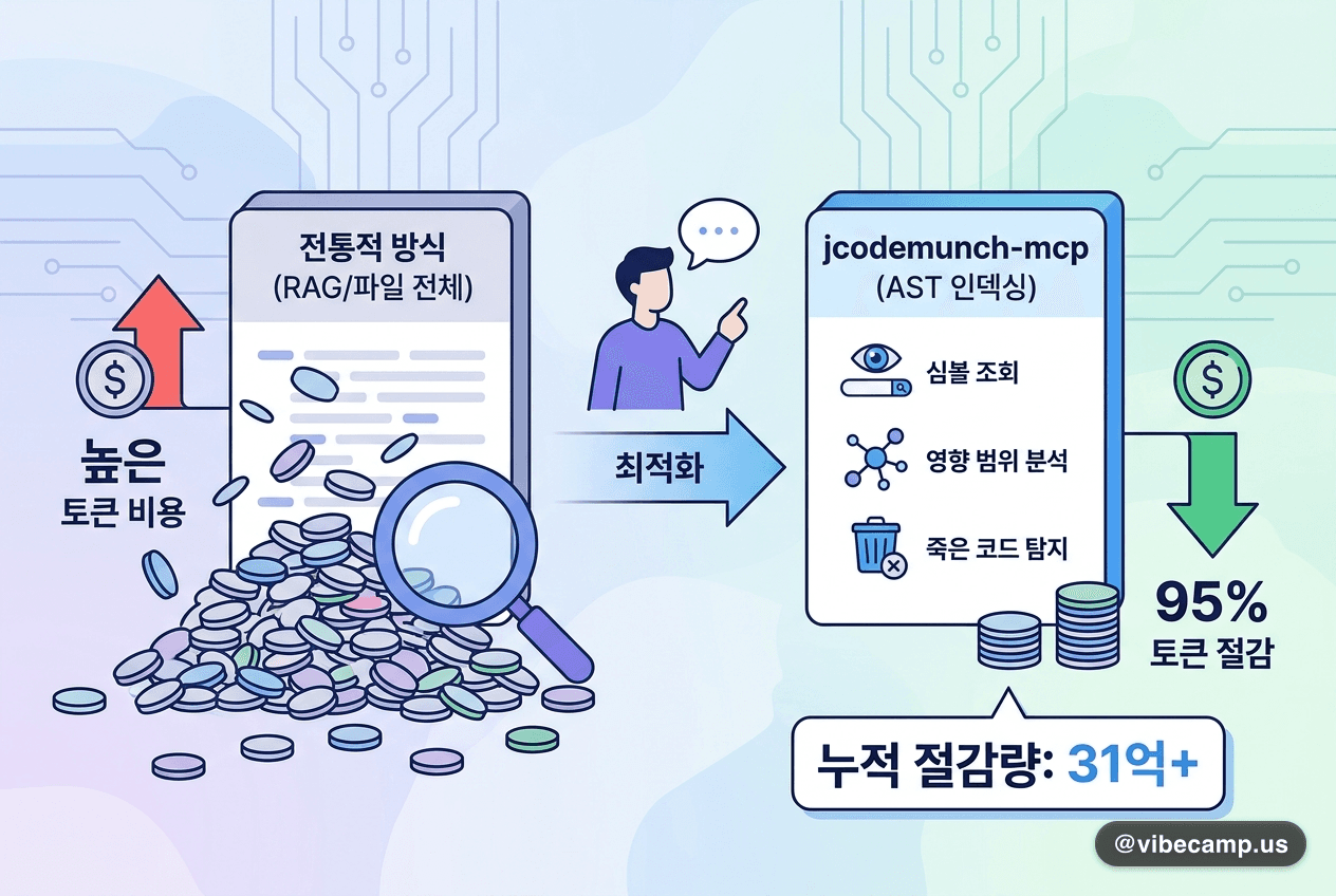 코드 탐색 토큰 95% 줄이는 MCP 서버
