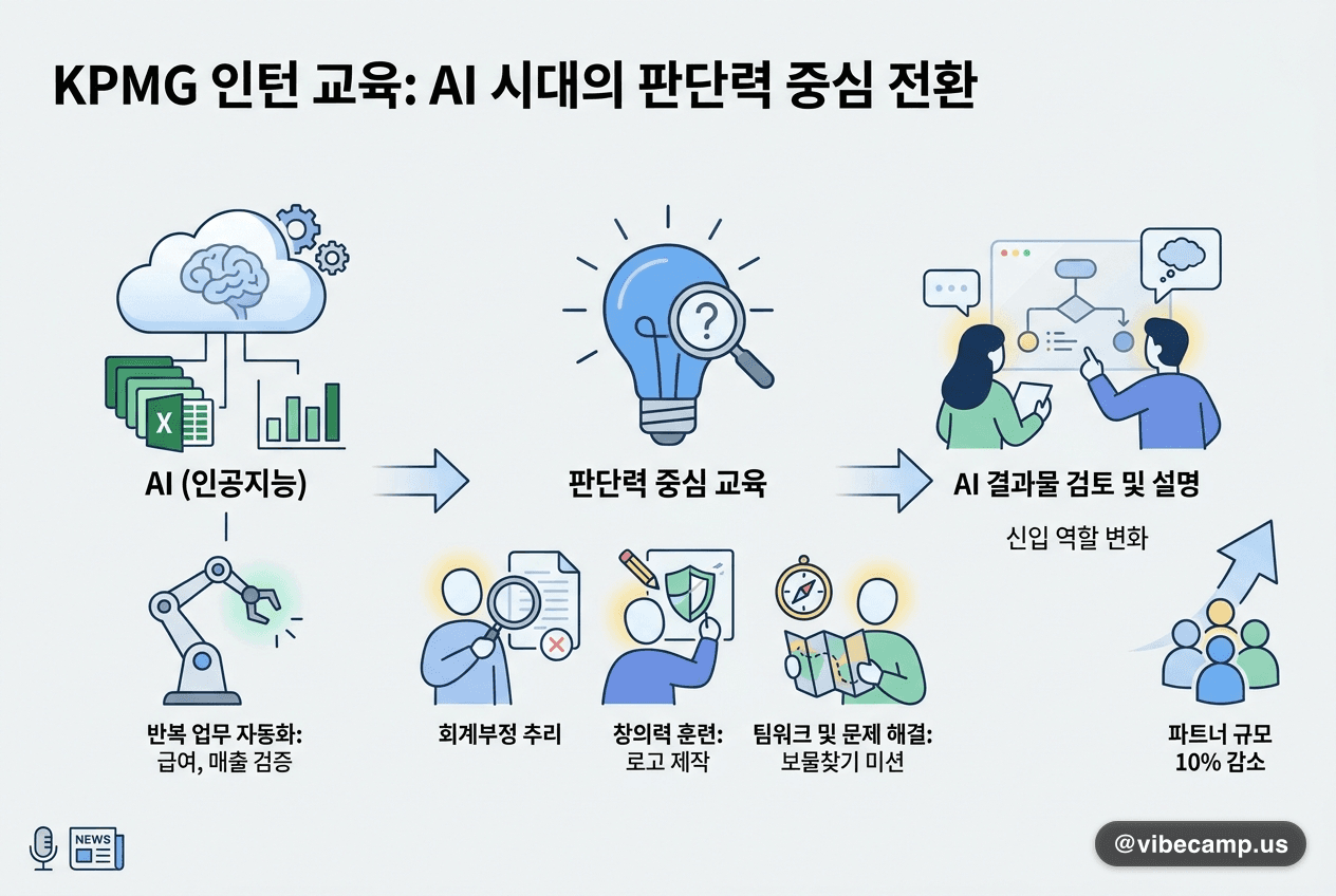 KPMG, AI가 검사 맡자 인턴 교육을 '판단력' 중심으로
