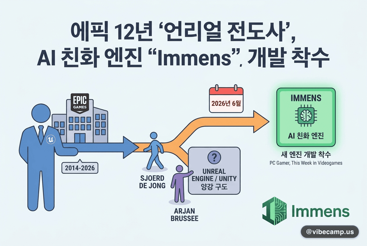 에픽 12년 '언리얼 전도사', AI 친화 엔진 'Immens' 개발 착수