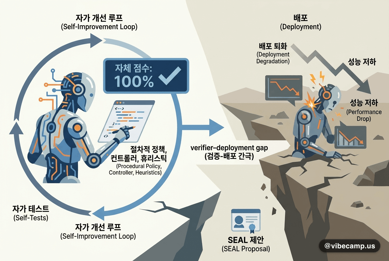 자기가 쓴 테스트로 자기를 채점한 에이전트는 배포에서 퇴화했다