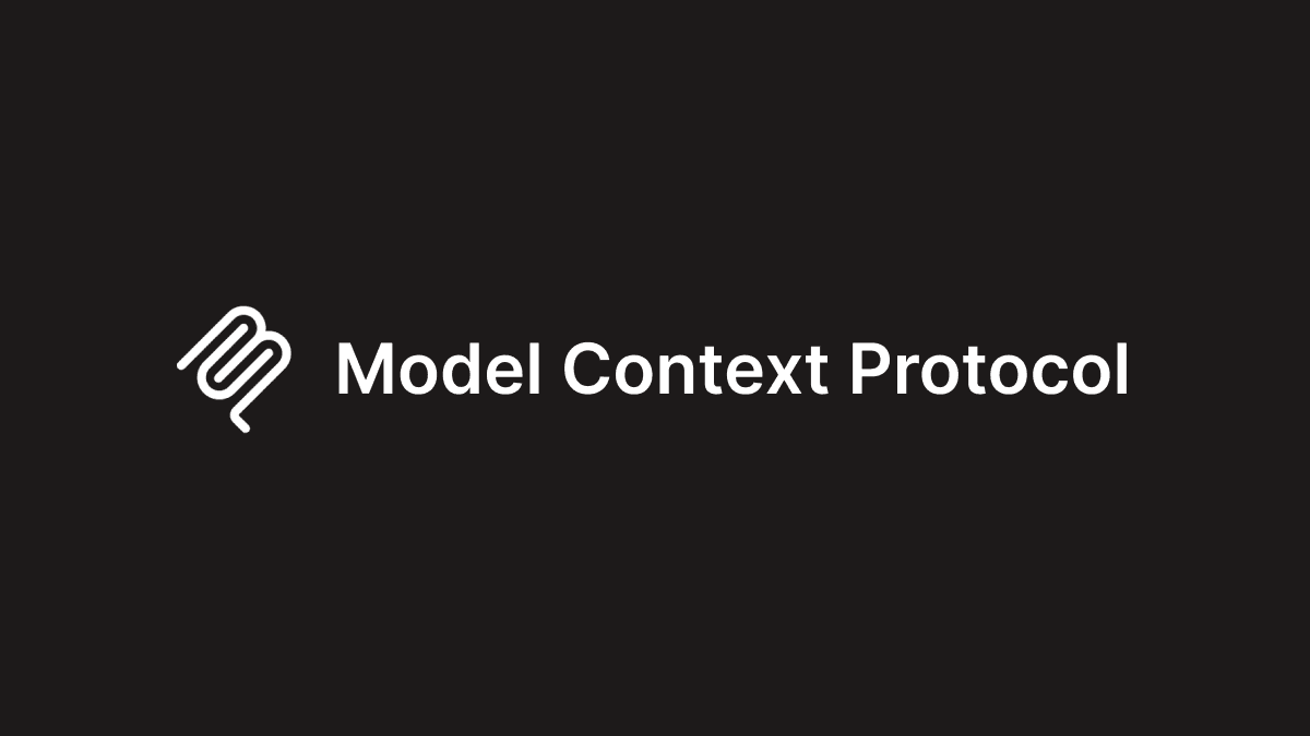 어두운 배경에 Model Context Protocol 워드마크가 놓인 공식 블로그 대표 이미지