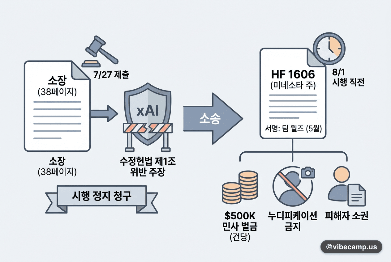 xAI, 미네소타 누디피케이션 금지법에 소송, 8/1 시행 직전