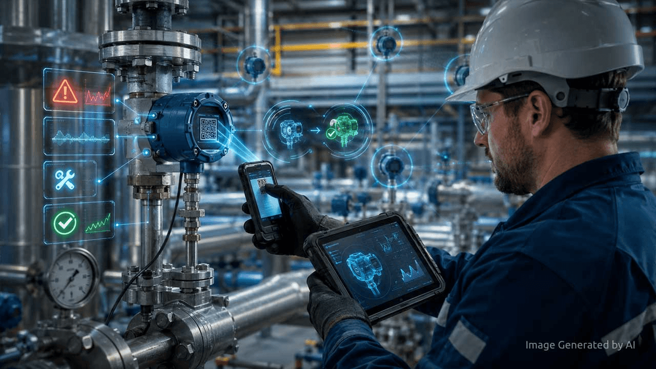 ABB MyMeasurement Assistant v8의 처방형 예지보전 AI 코파일럿 개념 이미지