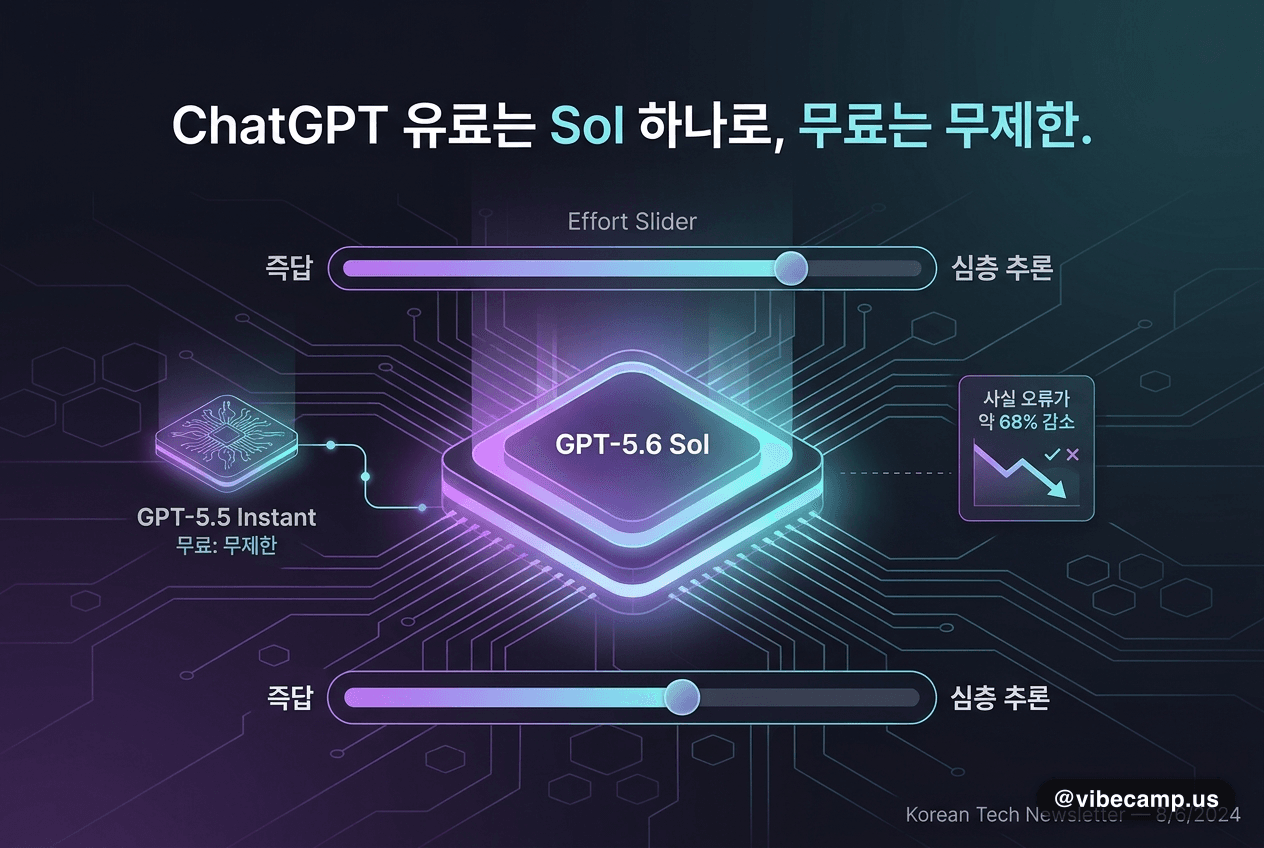 ChatGPT 유료는 Sol 하나로, 무료는 무제한