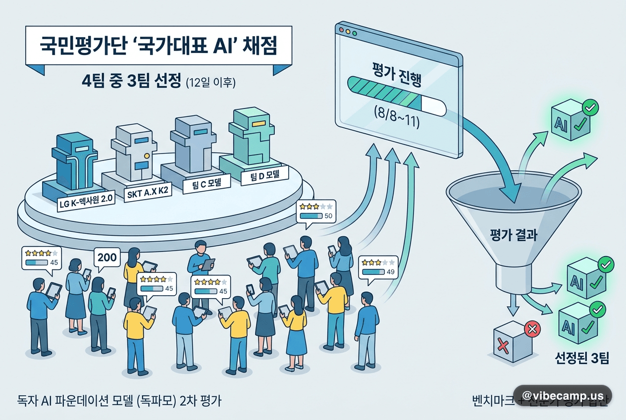 국민평가단 200명이 '국가대표 AI' 채점…4팀 중 3팀만 산다