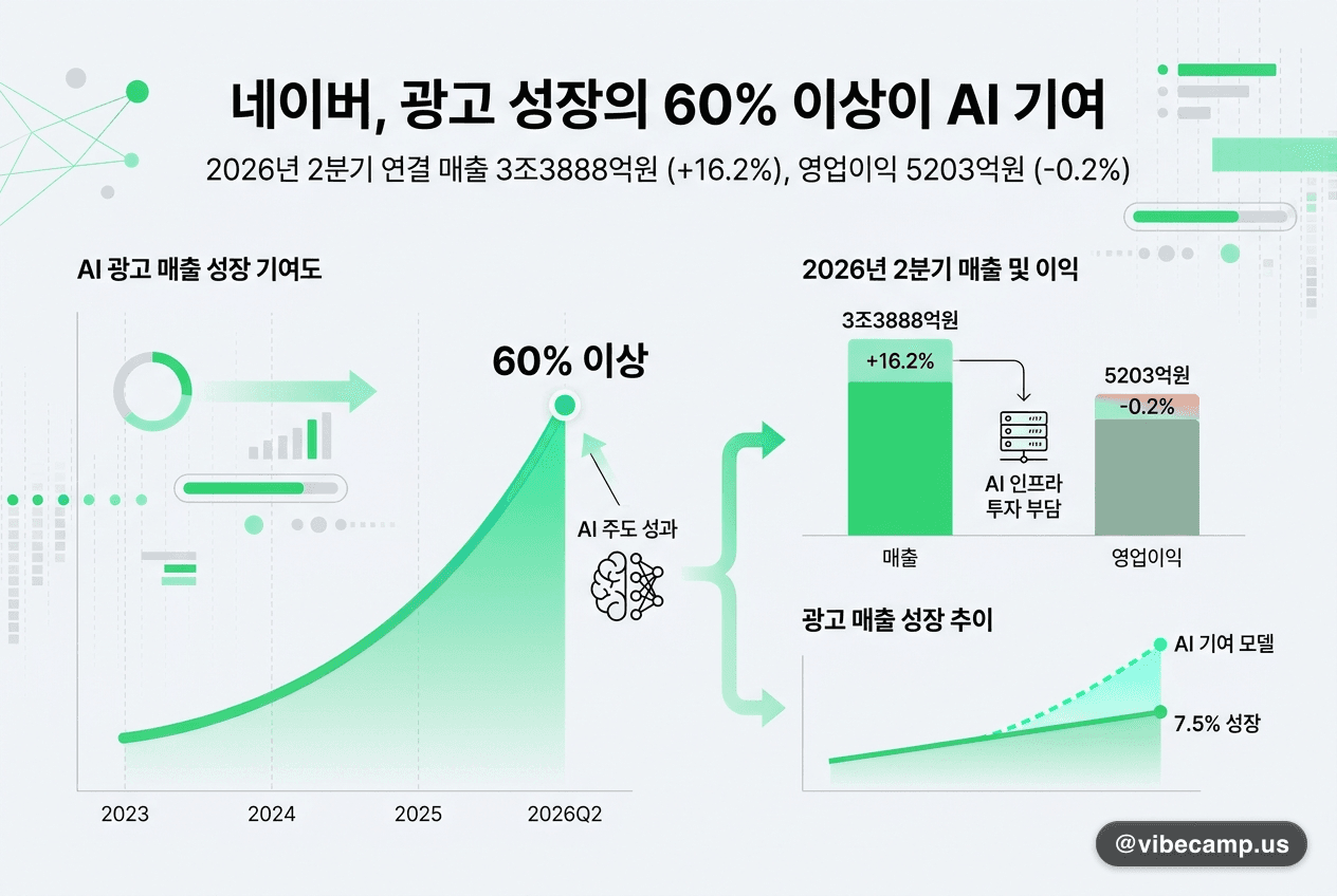 네이버, 광고 성장의 60% 이상이 AI 기여