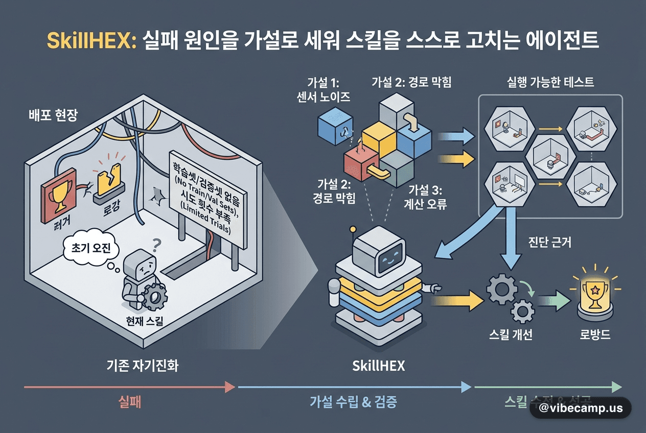 실패 원인을 가설로 세워 스킬을 스스로 고치는 에이전트