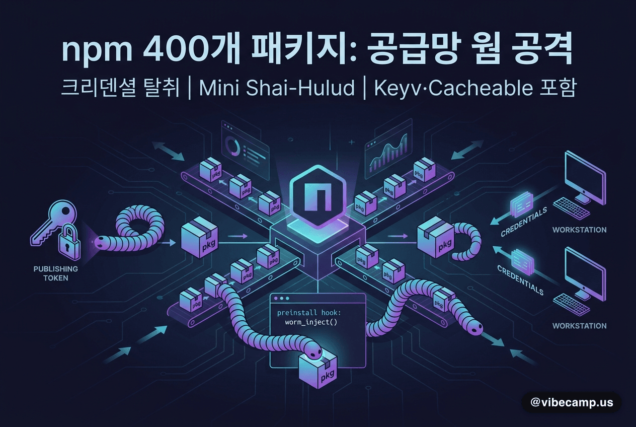 npm 400개 패키지에 심긴 크리덴셜 웜
