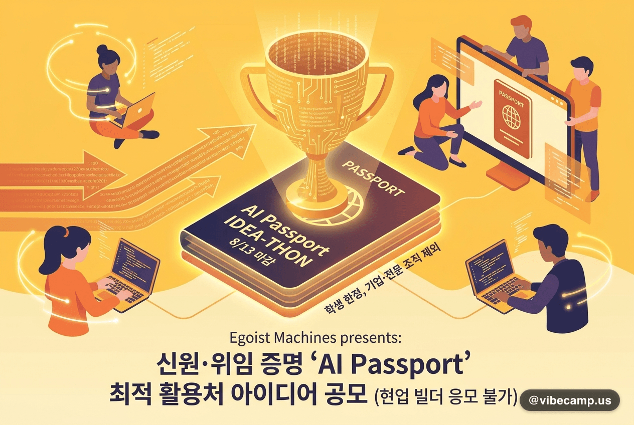 학생 한정 AI 여권 아이디어톤, 8/13 마감