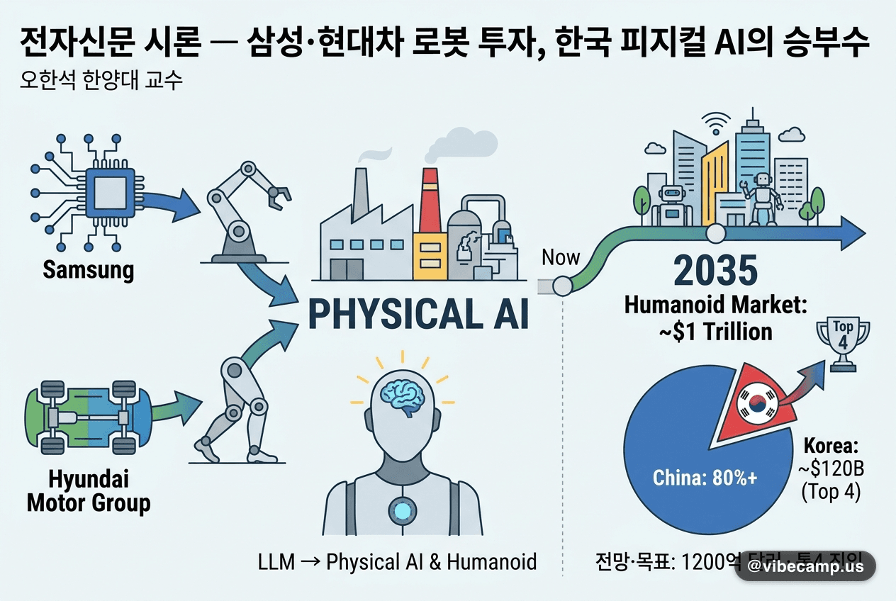 전자신문 시론 — 삼성·현대차 로봇 투자, 한국 피지컬 AI의 승부수