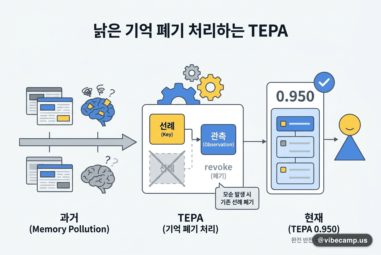 낡은 기억을 지우는 대신 폐기 처리하는 TEPA
