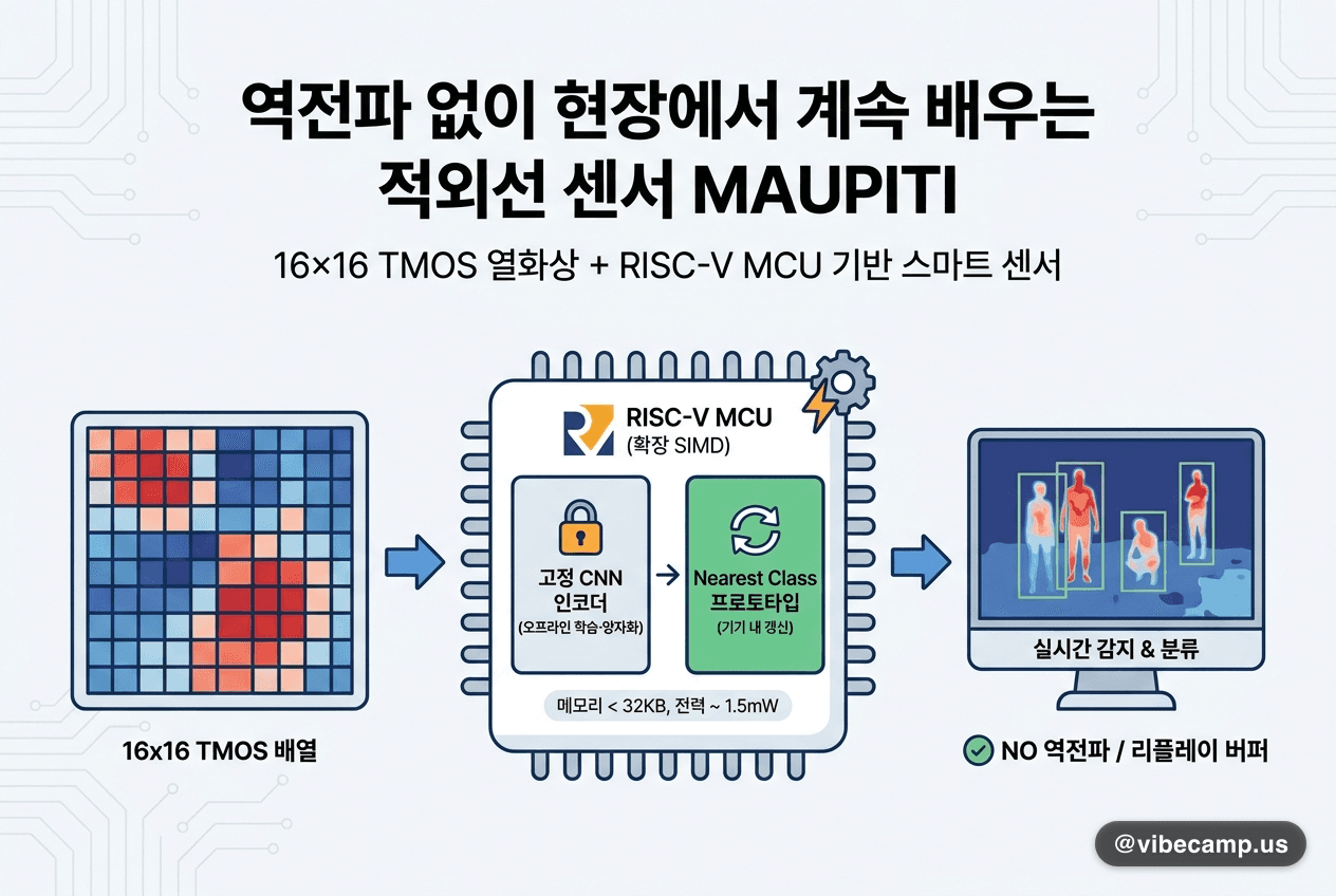 역전파 없이 현장에서 계속 배우는 적외선 센서 MAUPITI
