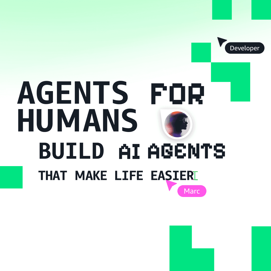 ‘AGENTS FOR HUMANS — BUILD AI AGENTS THAT MAKE LIFE EASIER’ 문구가 담긴 해커톤 공식 키비주얼
