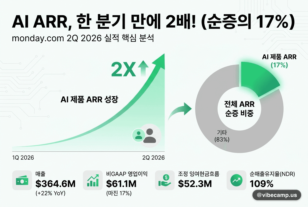 AI ARR 한 분기 만에 2배, 순증의 17%