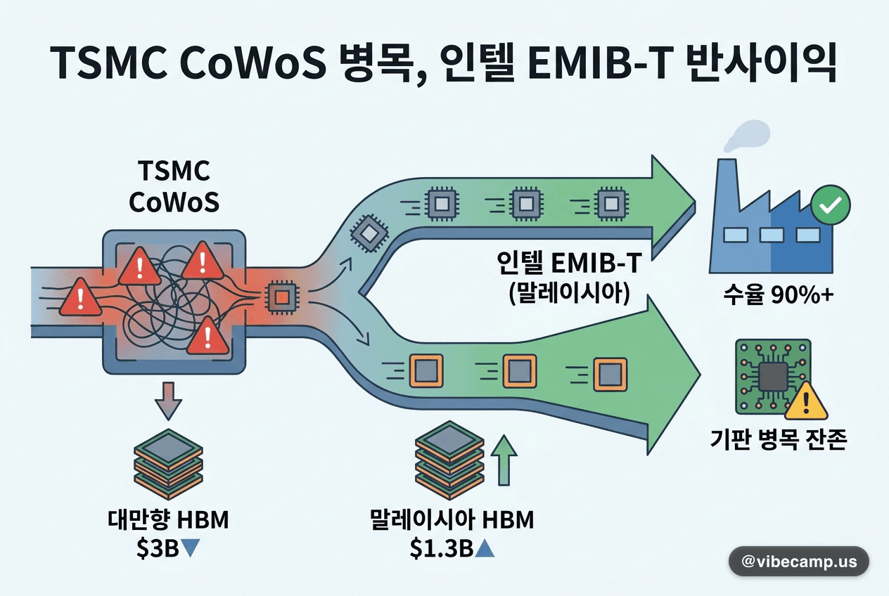 인텔 EMIB 첨단 패키징 기술 이미지