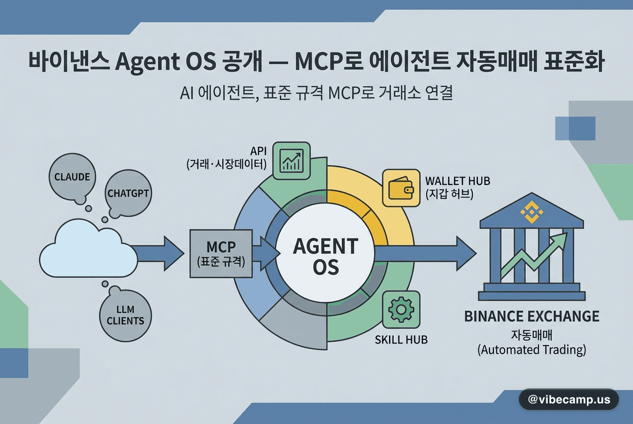 바이낸스 Agent OS 공개 — MCP로 에이전트 자동매매 표준화