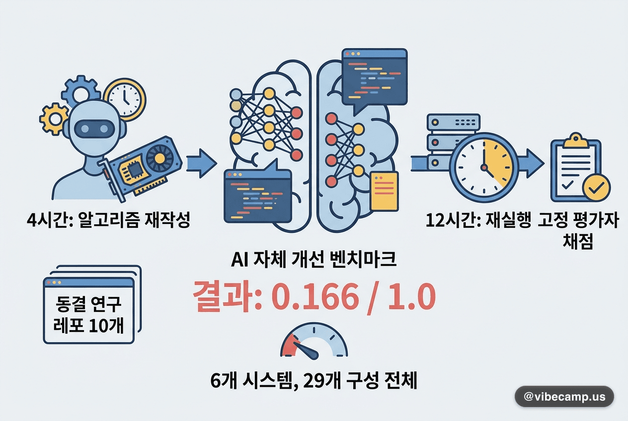 AI가 학습 알고리즘을 스스로 고쳐본 결과는 1.0 만점에 0.166