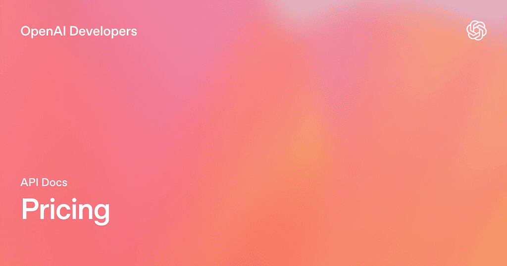 OpenAI Developers 'API Docs — Pricing' 안내 배너
