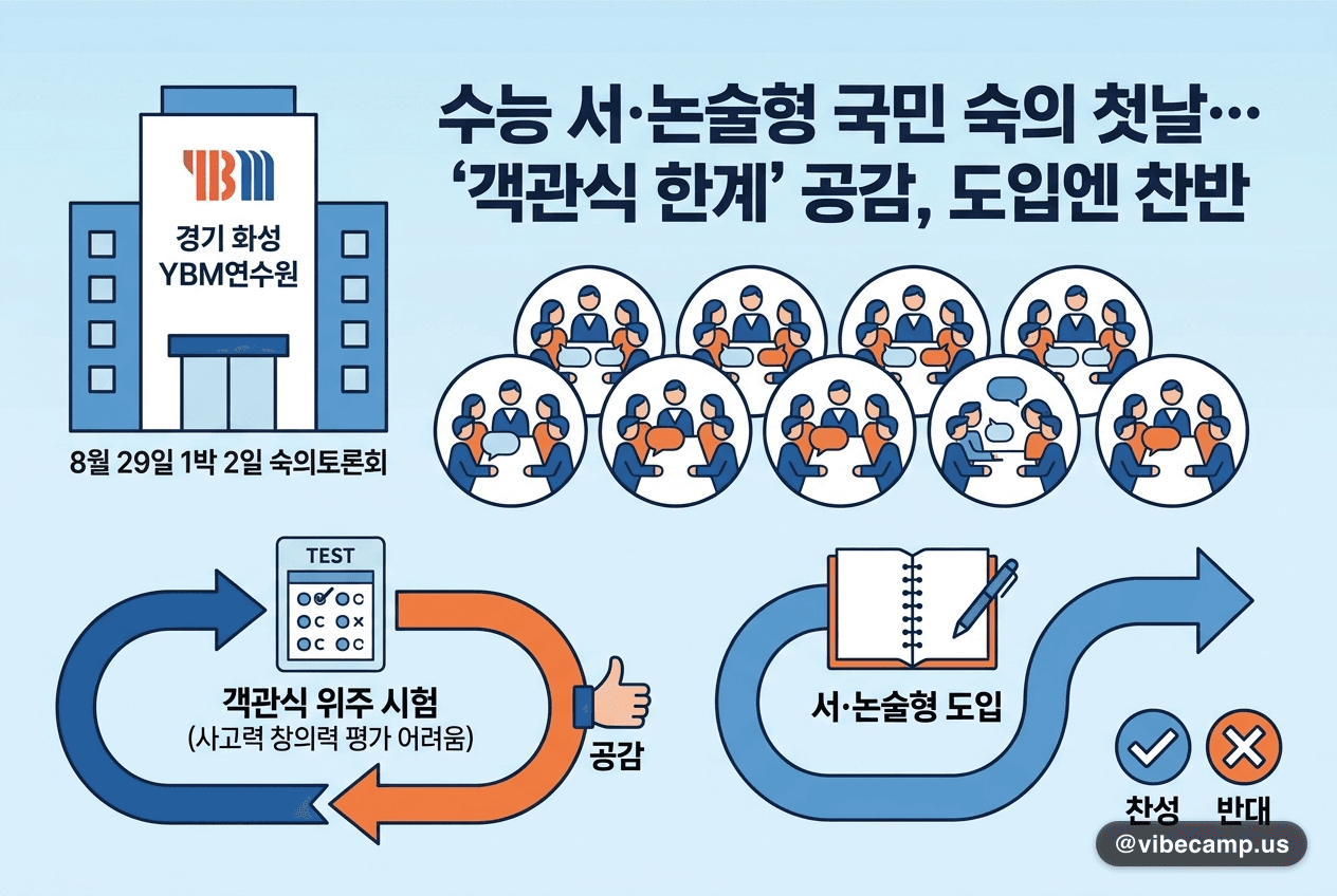 수능 서·논술형 국민 숙의 첫날…'객관식 한계' 공감, 도입엔 찬반