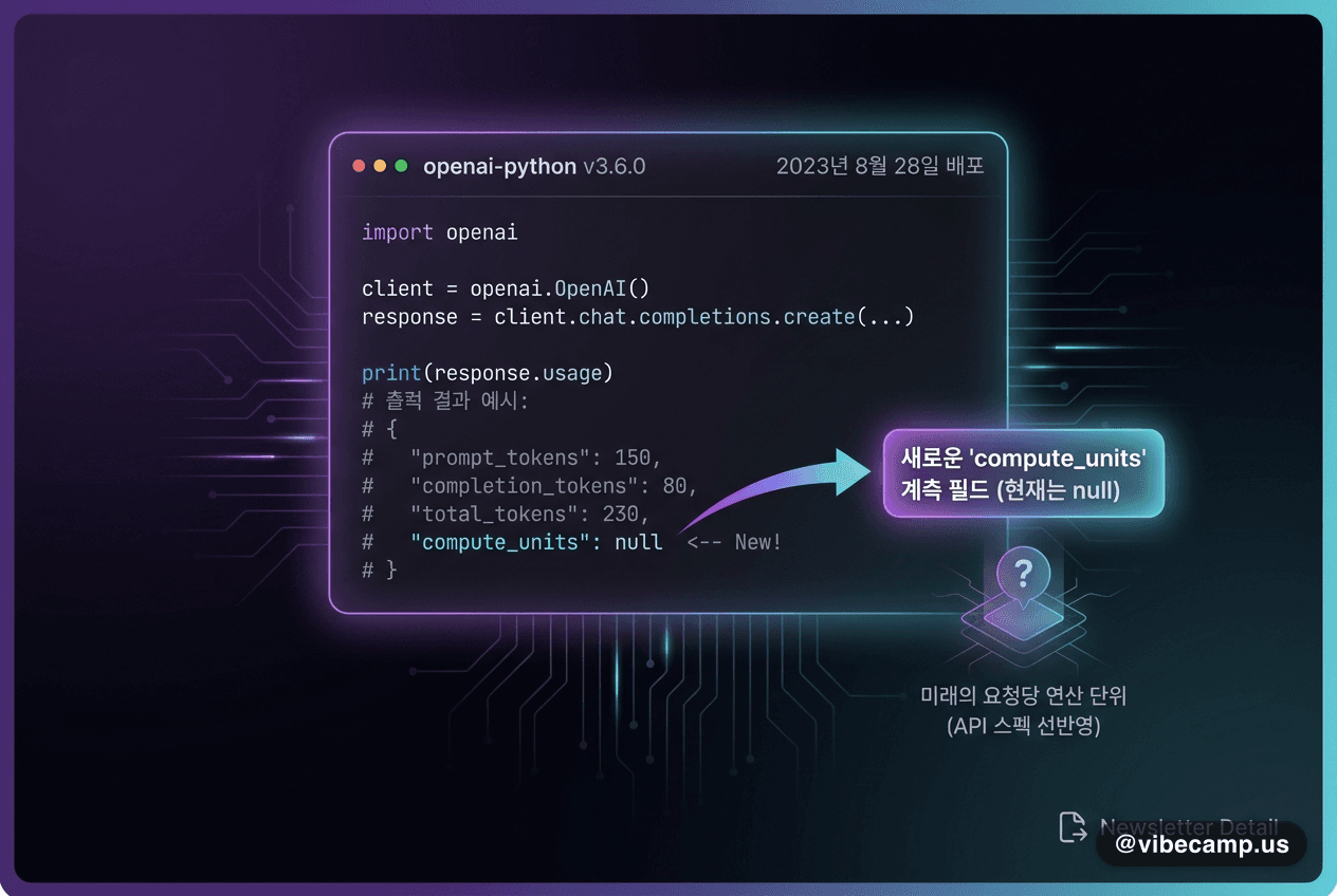 OpenAI 파이썬 SDK, usage 에 새 계측 필드가 붙습니다
