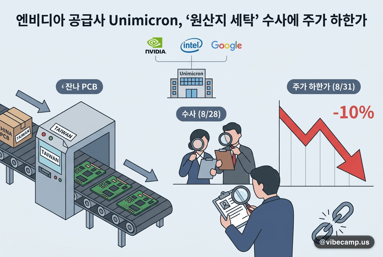 원산지 세탁 혐의로 수사를 받는 대만 기판업체 유니마이크론(Unimicron) 관련 Nikkei Asia 기사 사진