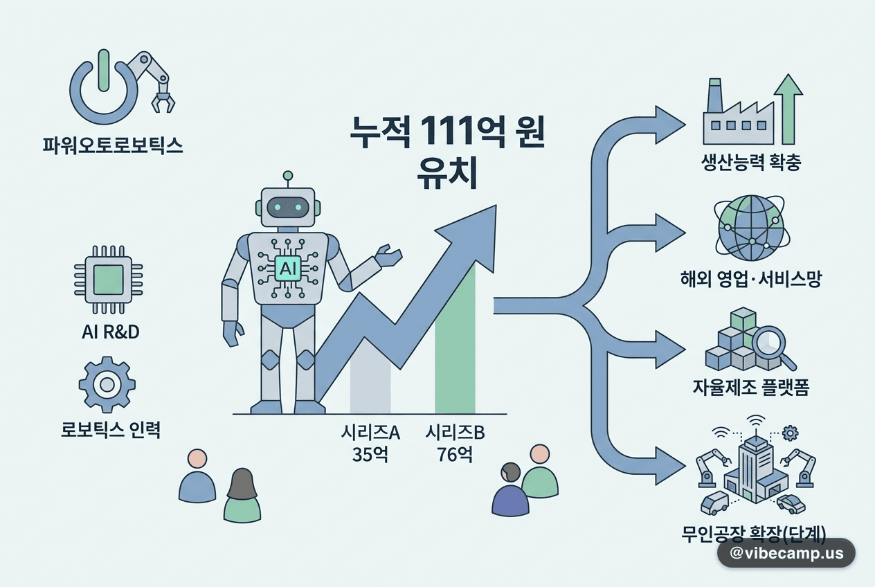 파워오토로보틱스, 누적 111억원 유치…무인공장까지 단계 확장
