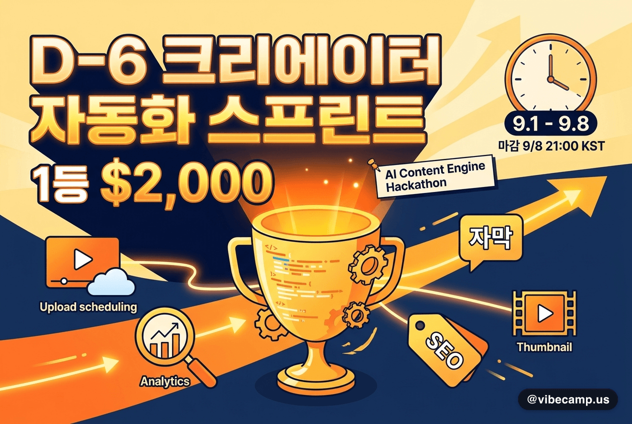 D-6 크리에이터 자동화 스프린트, 1등 $2,000