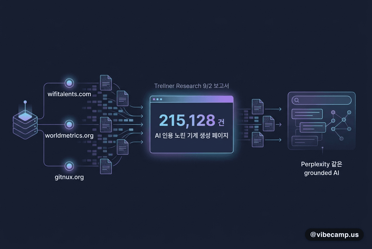 AI 인용 노린 기계 생성 페이지 215,128건