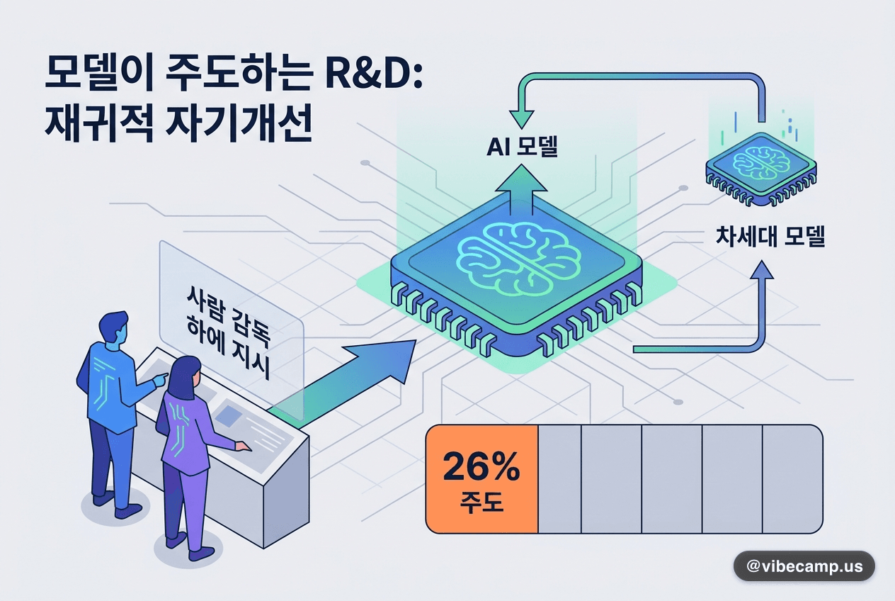 모델 R&D의 26%를 모델이 주도합니다 — 사람 감독 하에서