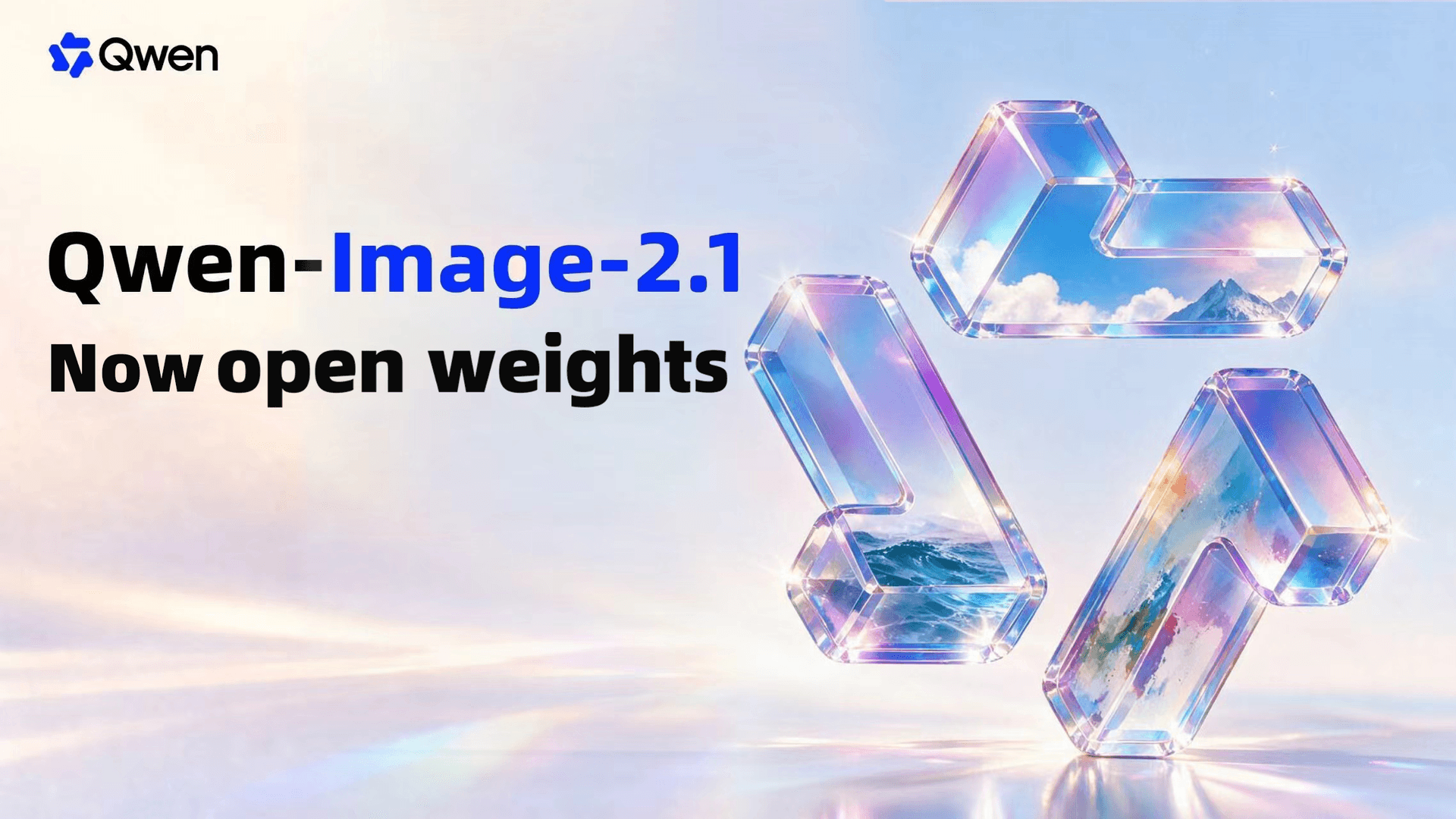 Qwen-Image-2.1 공식 배너 — 통합 이미지 생성·편집 모델 소개 이미지