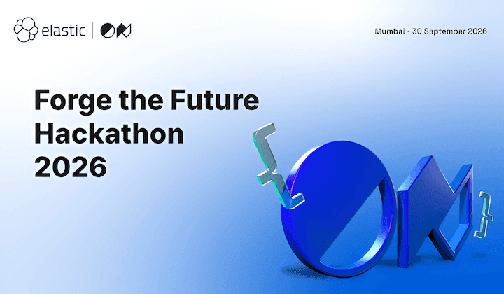 Elastic 'Forge the Future Hackathon 2026' 뭄바이 행사 배너
