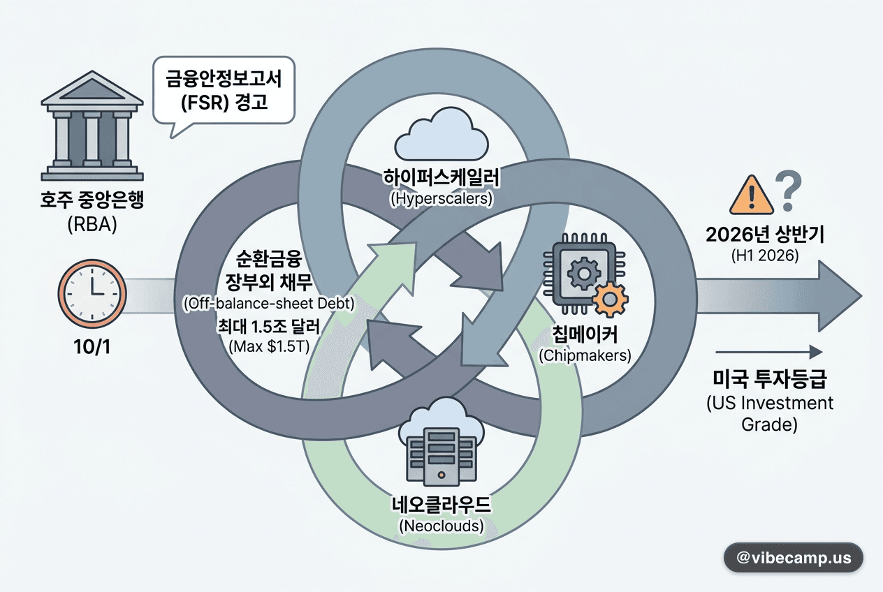 호주 중앙은행, AI 장부외 채무 최대 1.5조 달러·순환금융 경고