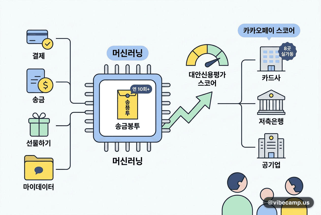 카카오페이, 송금봉투 빈도로 연체 신호 포착…대안신용평가 8곳 실가동