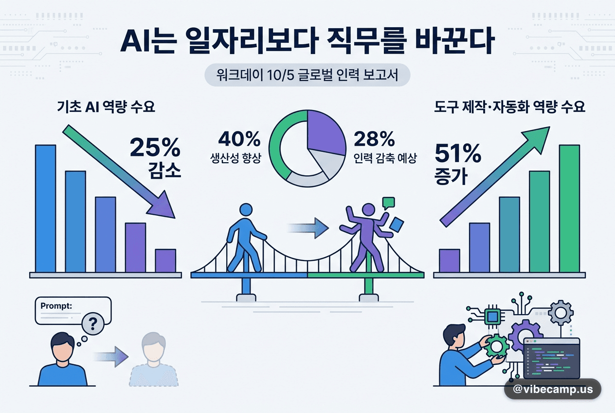 워크데이 "AI는 일자리보다 직무를 바꾼다"… 기초 AI 역량 수요 25% 감소