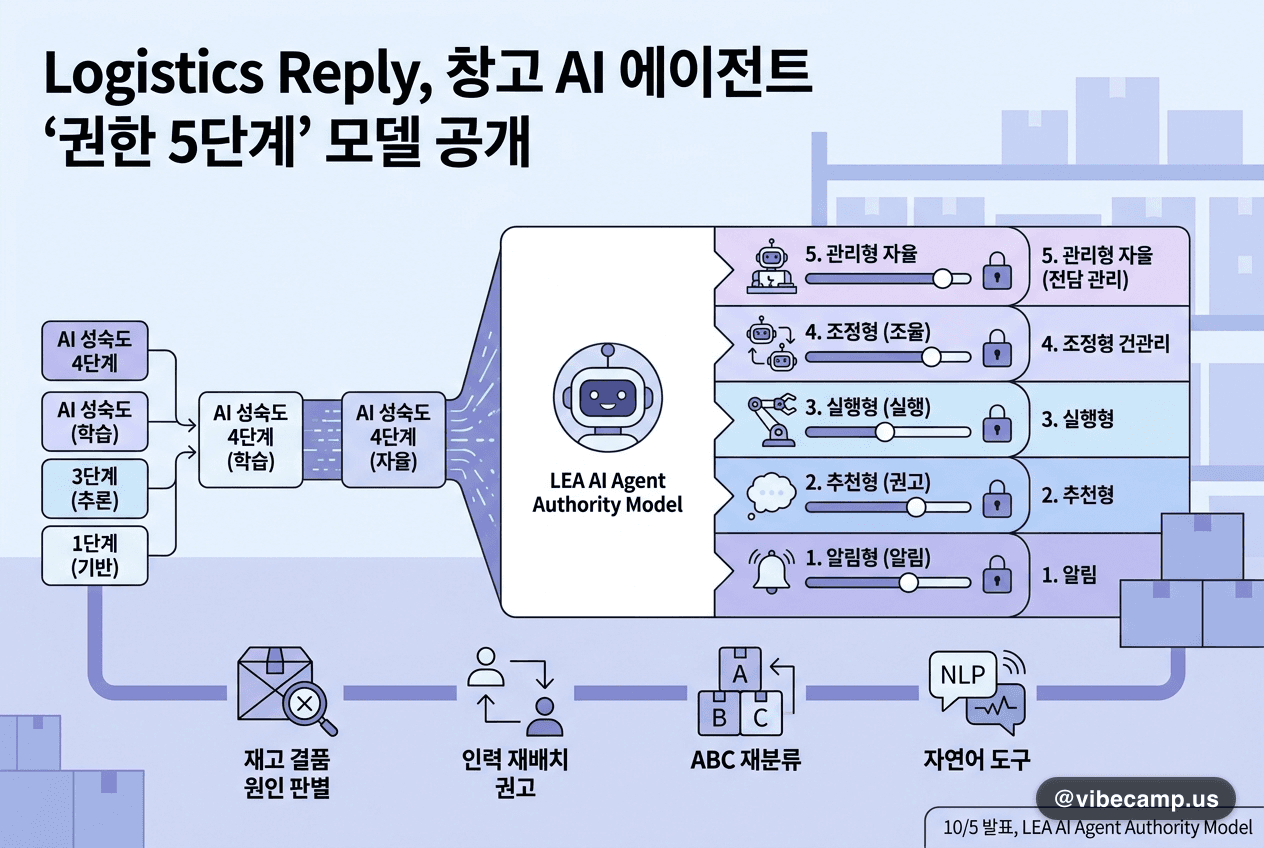 Logistics Reply, 창고 AI 에이전트 '권한 5단계' 모델 공개
