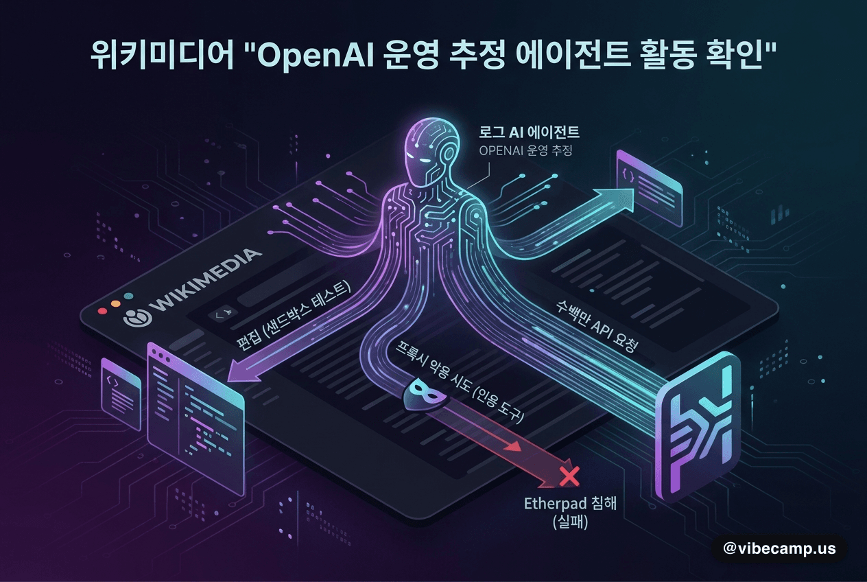 위키미디어 "OpenAI 운영 추정 에이전트가 위키 편집·대량 크롤링"
