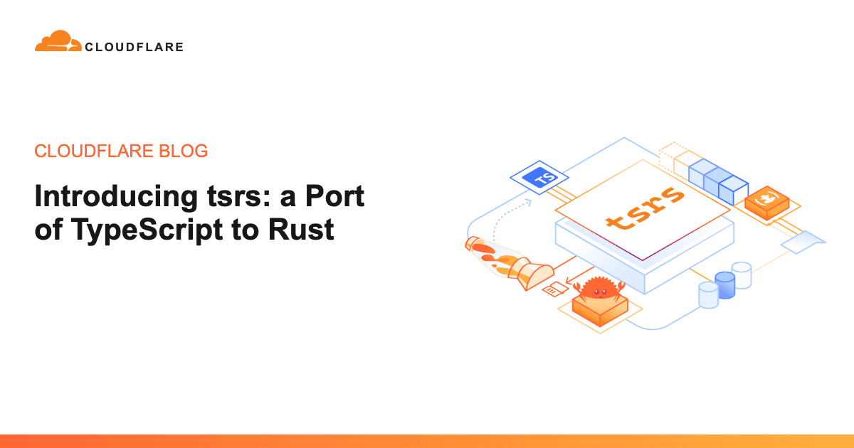 Cloudflare 블로그 'tsrs: TypeScript를 Rust로 포팅' 발표 대표 이미지