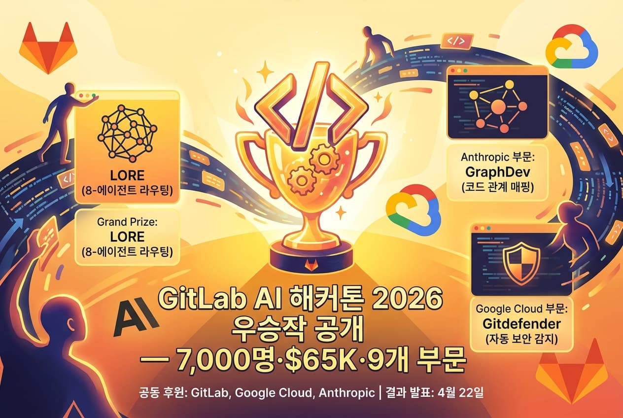 GitLab AI 해커톤 2026 우승작 공개 — 7,000명·$65K·9개 부문